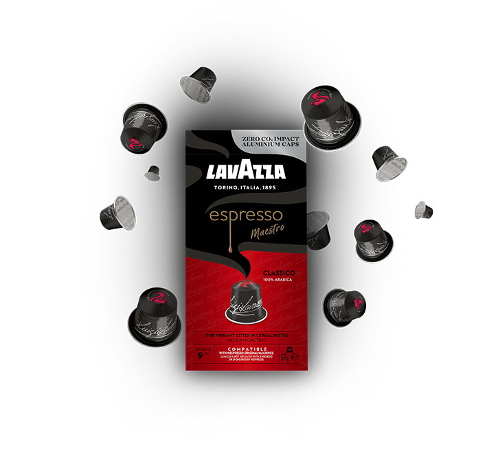 Cápsulas compatibles Lavazza nespresso Espresso Classico. 10 u. (Aluminio)