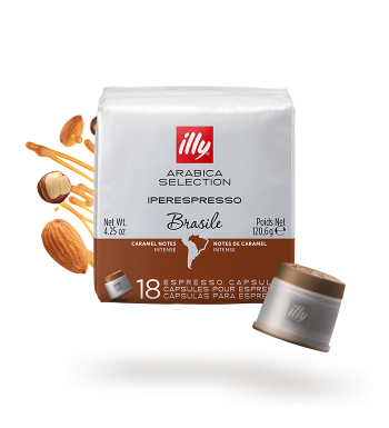 illy Cápsulas de Café Iperespresso Arabica Selection BRASILE, 1 Paquete de 18 Cápsulas