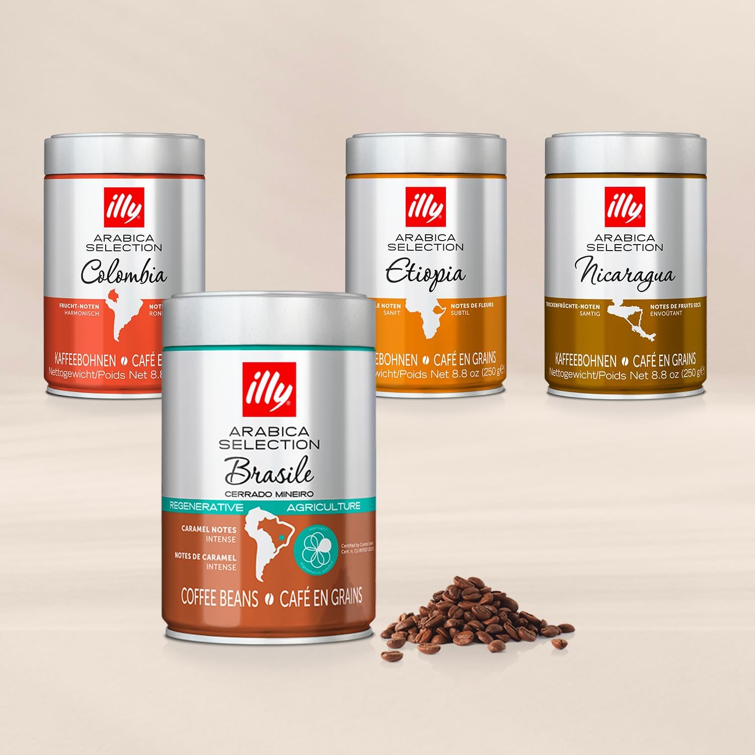 Café en grano illy Arabica Selection Brasile Cerrado Mineiro: 100% de agricultura regenerativa - 250 g