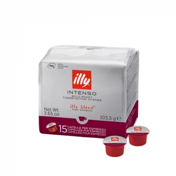 Café cápsula Illy MPS Intenso, 15 cápsulas. No es compatible con sistema Nespresso.