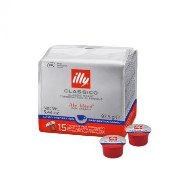 Café en cápsula Illy MPS Lungo, 15 cápsulas. No es compatible con sistema Nespresso.
